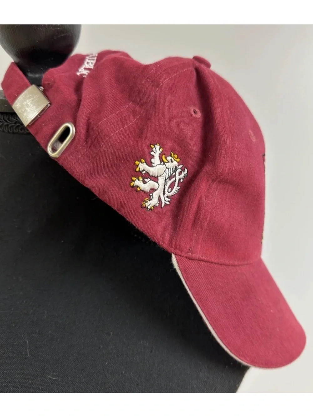 Vintage Czech Republic Red Baseball Cap Embroidered Coat